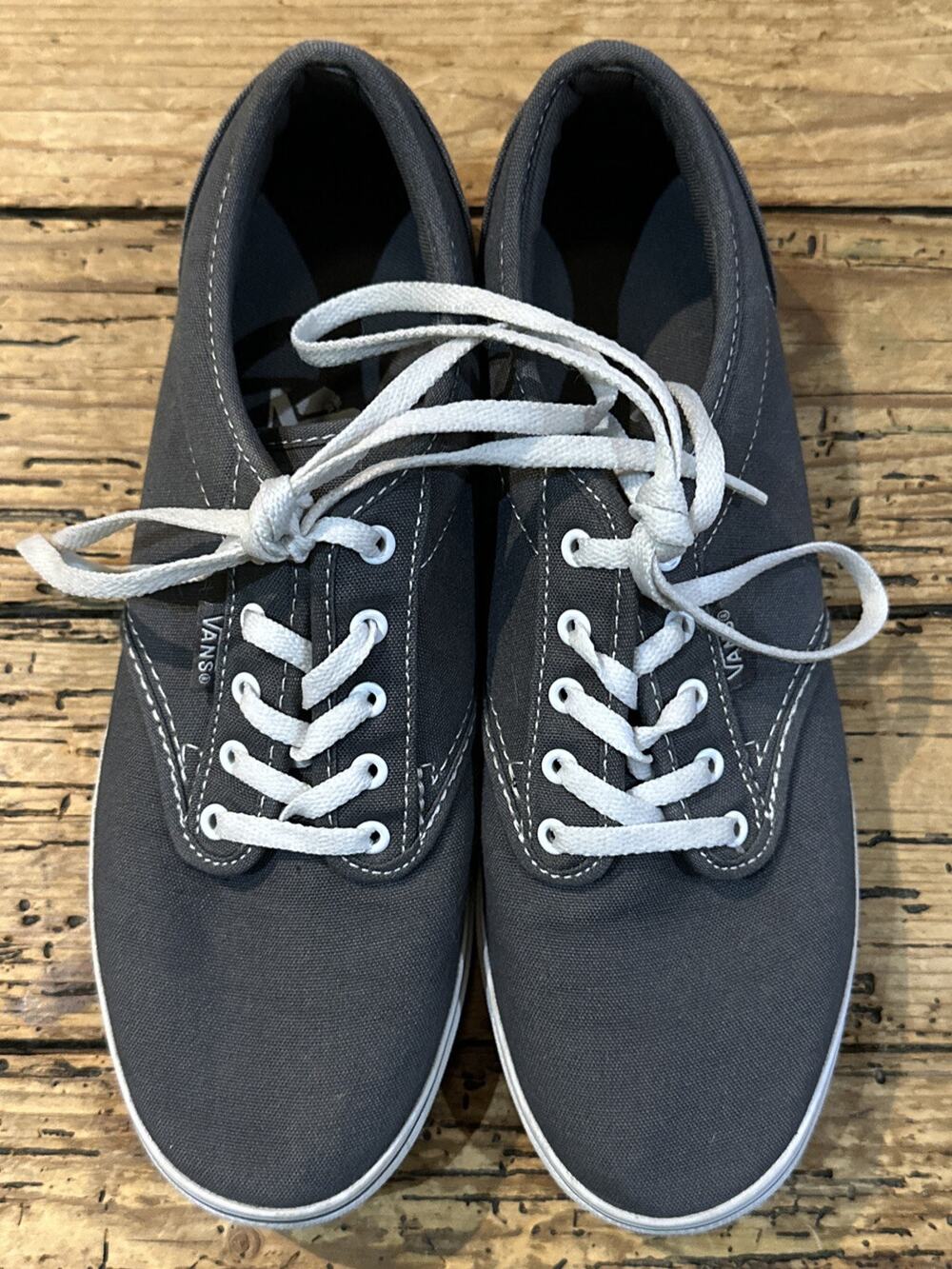 Vans Off The Wall Women’s Gray Canvas Skate Shoes Size 7.5